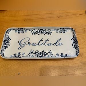 Juliana Blue and White Gratitude Tray